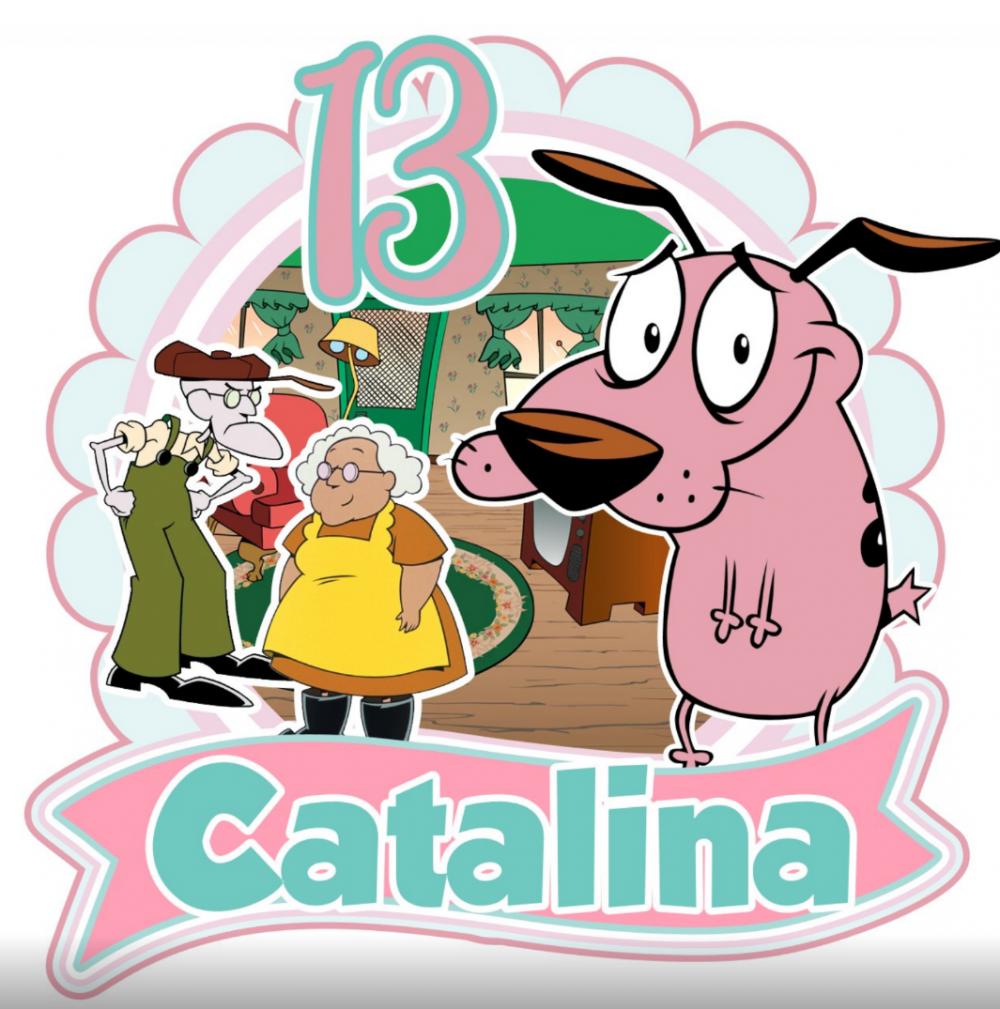 Arquivo de corte topo de bolo Coragem o cao covarde