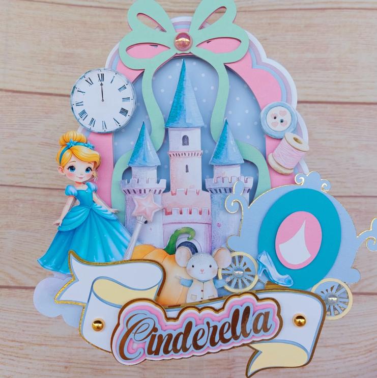 Arquivo de corte topo de bolo Cinderela