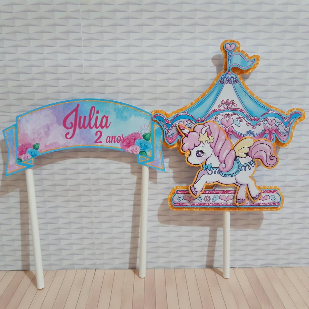 Arquivo de corte topo de bolo Carrossel