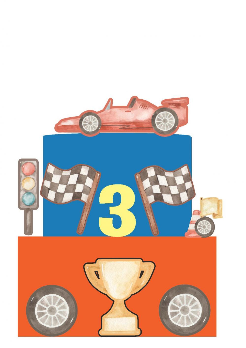 Arquivo de corte topo de bolo Corrida