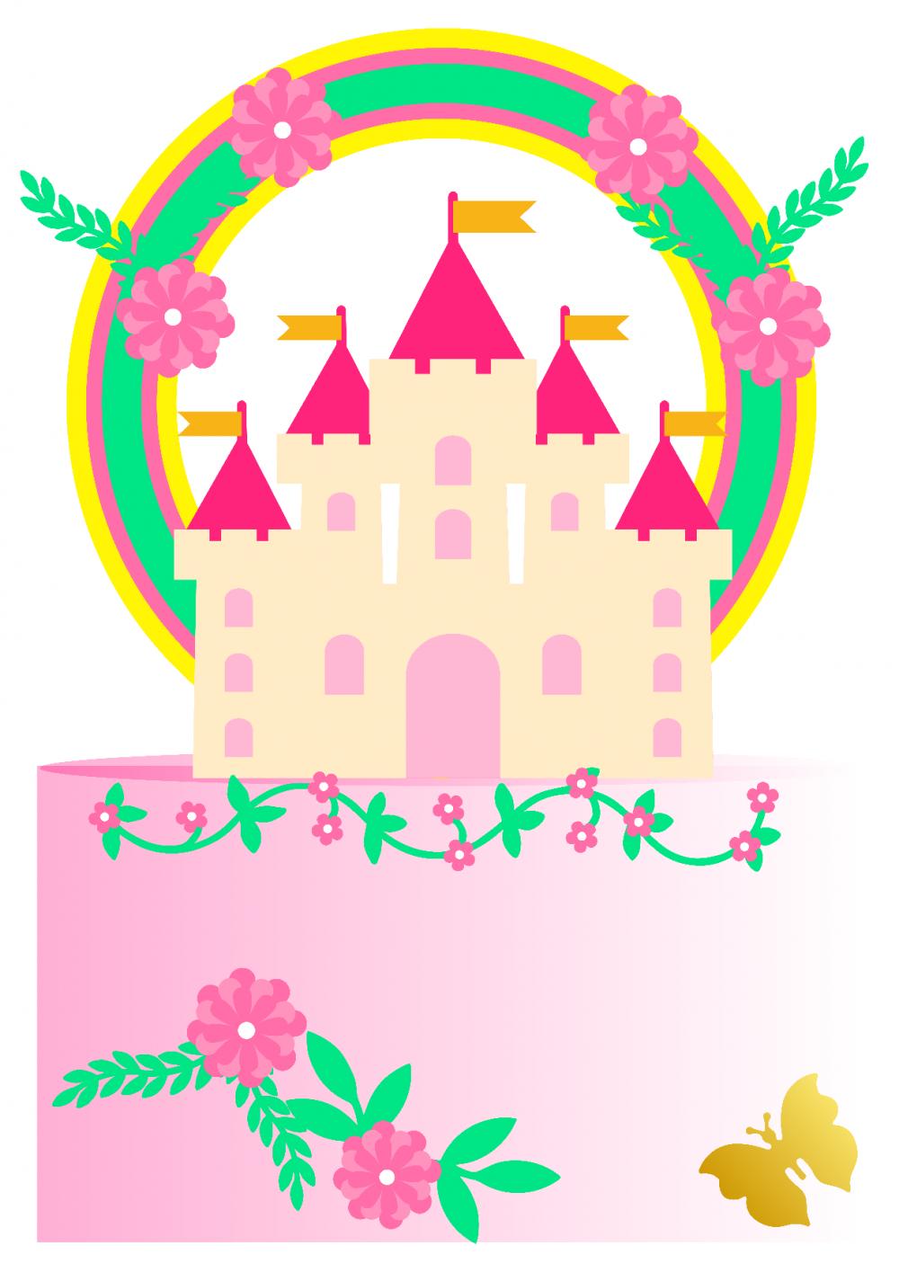 Arquivo de corte topo de bolo princesa