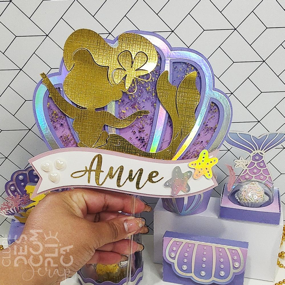 Arquivo de corte topo de bolo Sereia