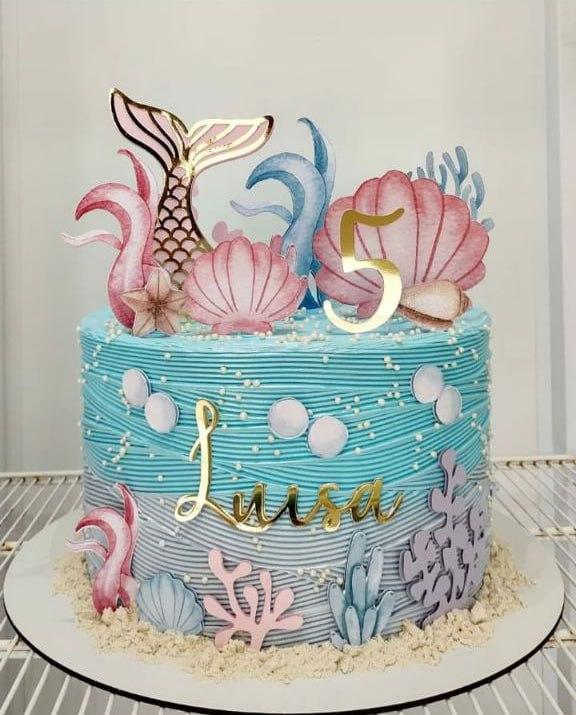 Arquivo de corte topo de bolo Sereia