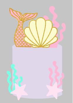 Arquivo de corte topo de bolo Sereia