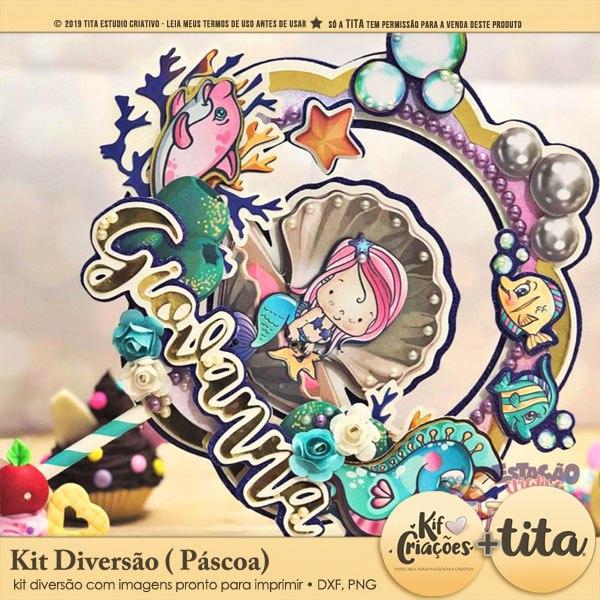 Arquivo de corte topo de bolo Sereia