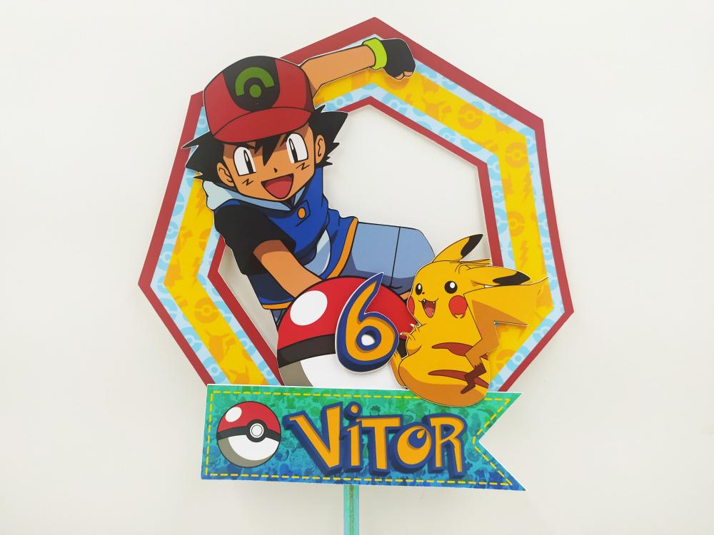 Arquivo de corte topo de bolo Pokemon