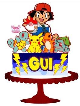 Arquivo de corte topo de bolo Pokemon