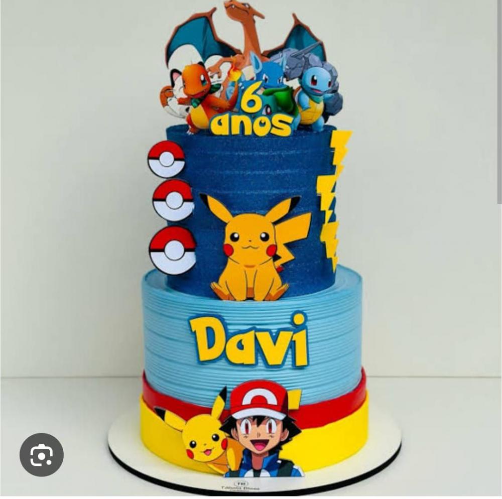 Arquivo de corte topo de bolo Pokemon