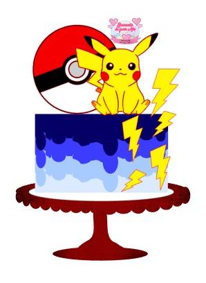 Arquivo de corte topo de bolo Pokemon