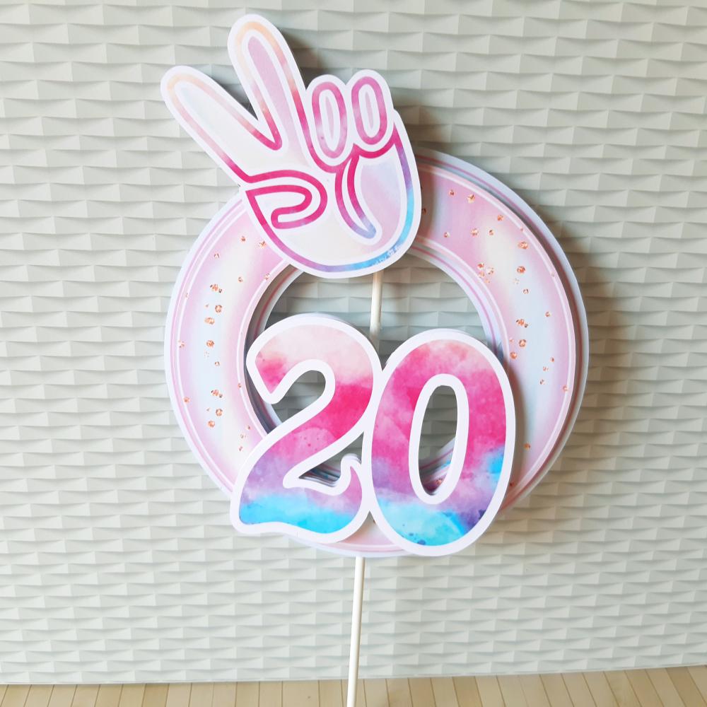 Arquivo de corte Topo de bolo Tie Dye