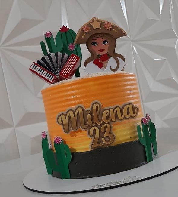 Arquivo de corte topo de bolo Cangaceira