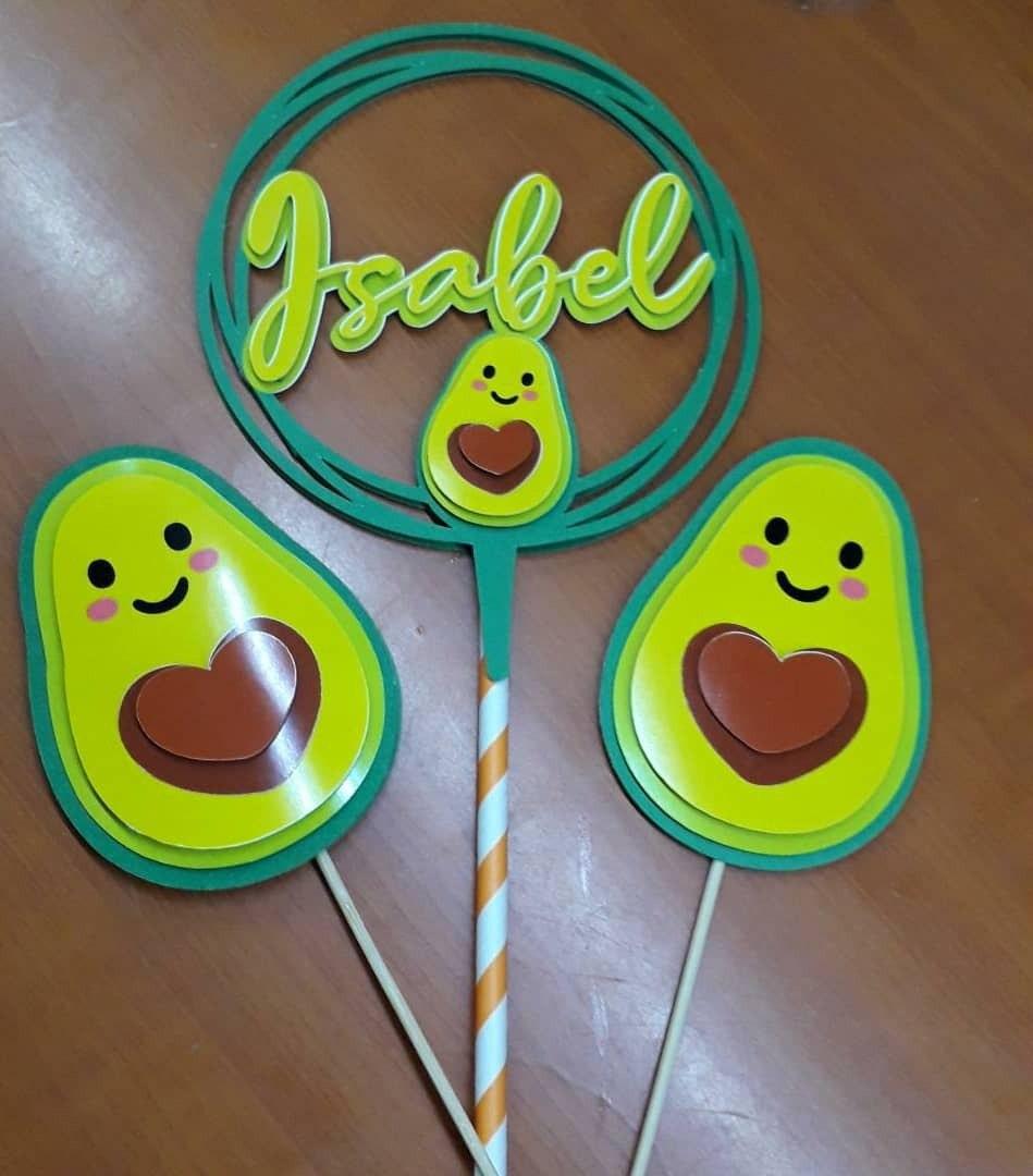 Arquivo de corte topo de bolo Abacate