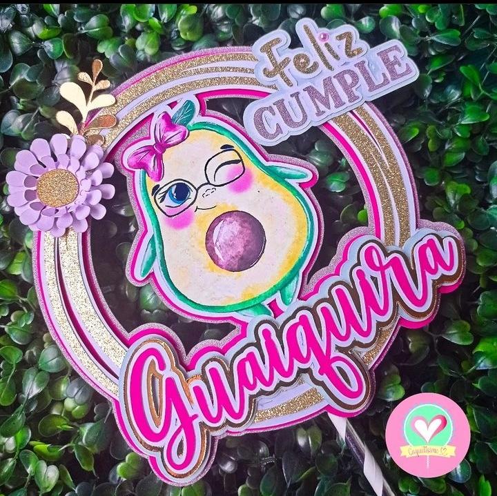 Arquivo de corte topo de bolo Abacate