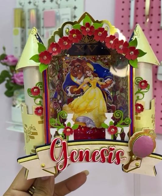 Arquivo de corte Topo de bolo Bela e a Fera