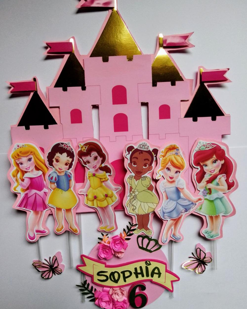 Arquivo de corte topo de bolo princesas