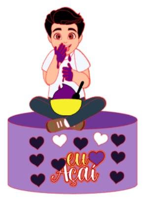 Arquivo de corte topo de bolo Açaí