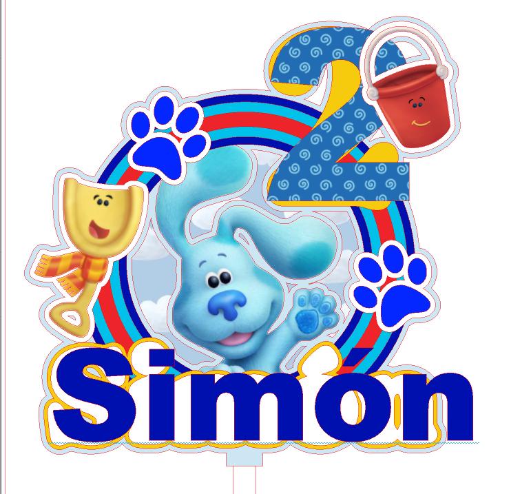 Arquivo de corte topo de bolo As pistas de Blue