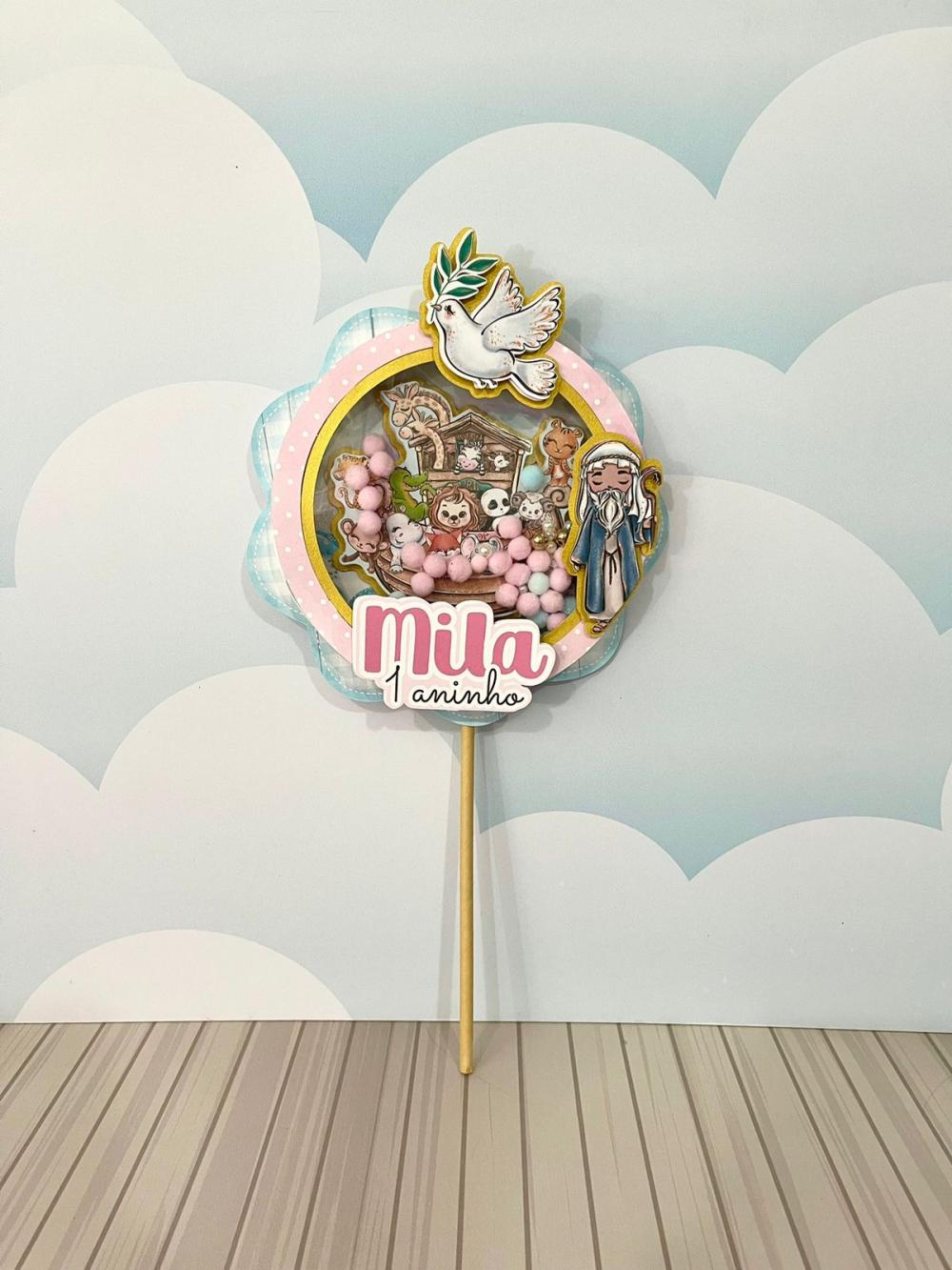 Arquivo de corte topo de bolo Arca de Noé