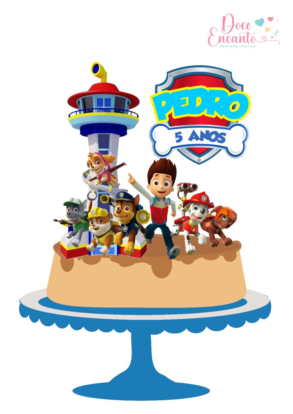 Arquivo de corte topo de bolo Patrulha Canina