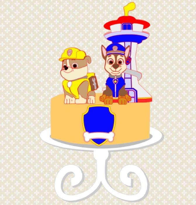 Arquivo de corte topo de bolo Patrulha Canina