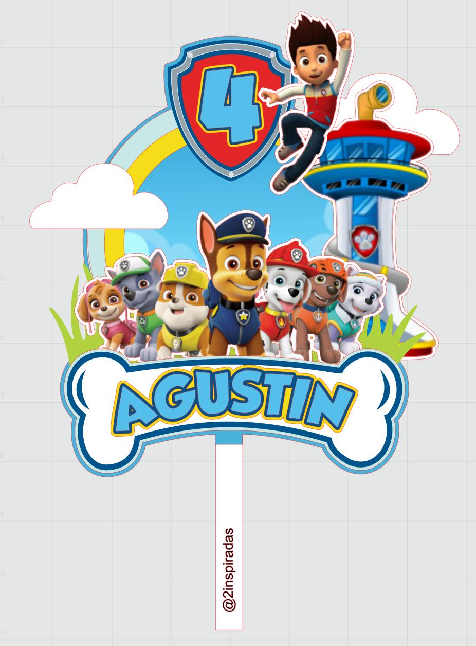 Arquivo de corte topo de bolo Patrulha Canina