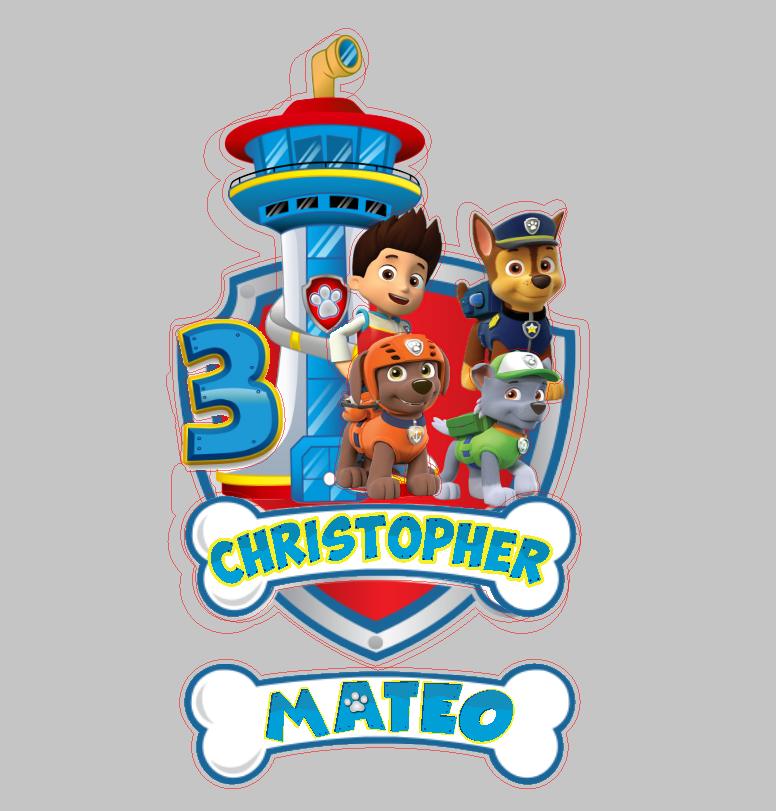 Arquivo de corte topo de bolo Patrulha Canina