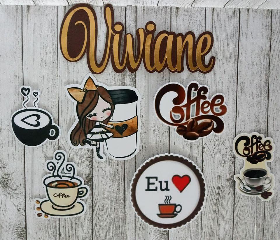 Arquivo de corte topo de bolo Café