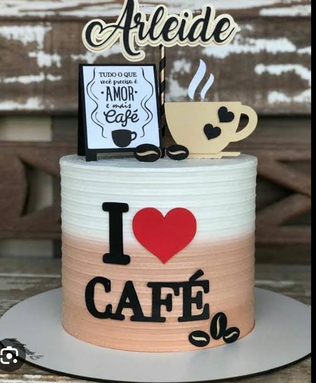 Arquivo de corte topo de bolo Café