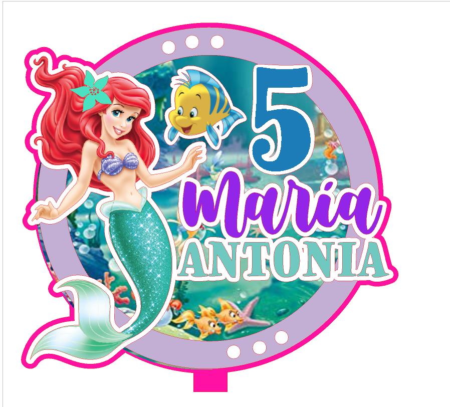 Arquivo de corte topo de bolo Ariel