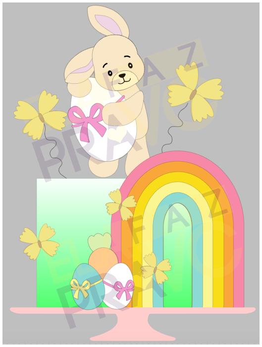 Arquivo de corte topo de bolo Arco iris