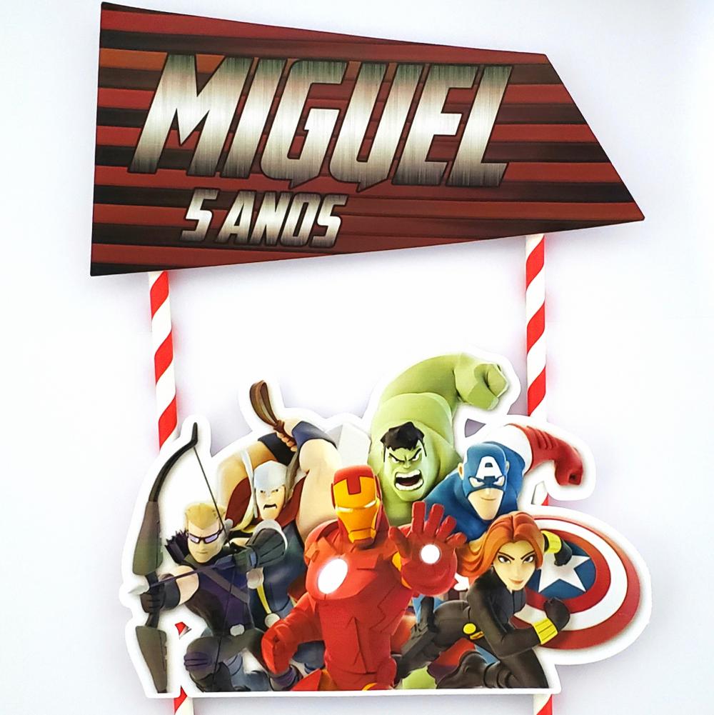 Arquivo de corte topo de bolo Avengers