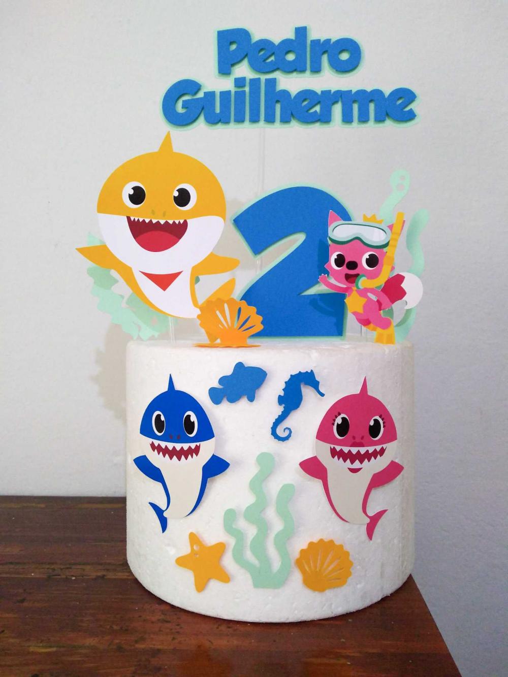 Arquivo de corte topo de bolo Baby Shark