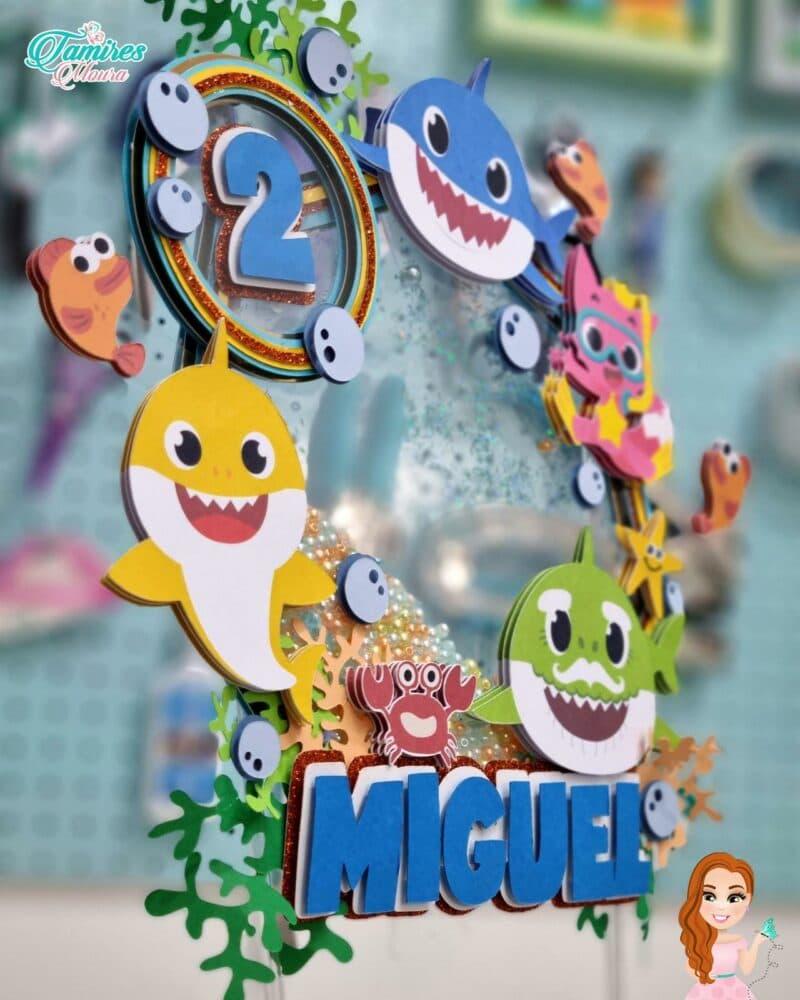 Arquivo de corte topo de bolo Baby Shark