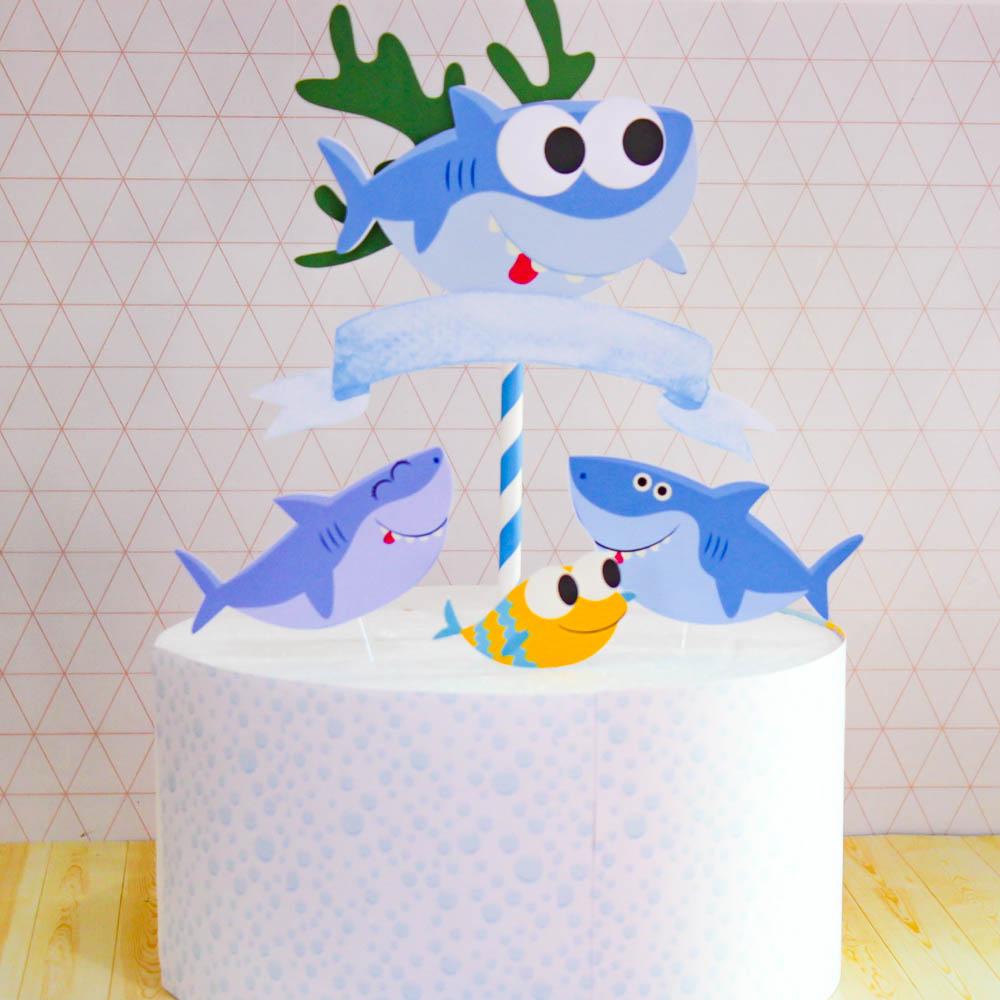 Arquivo de corte topo de bolo Baby Shark