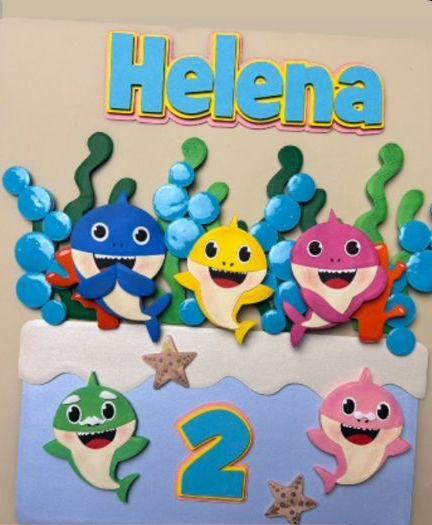 Arquivo de corte topo de bolo Baby Shark