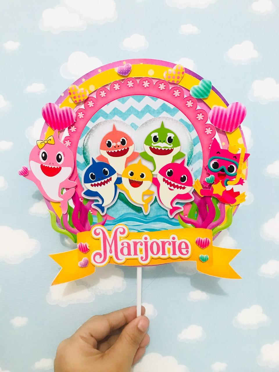 Arquivo de corte topo de bolo Baby Shark