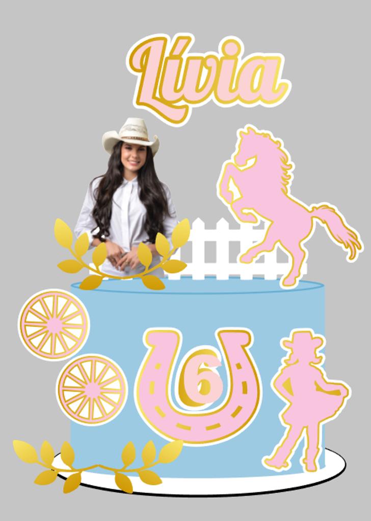 Arquivo de corte topo de bolo Ana Castela