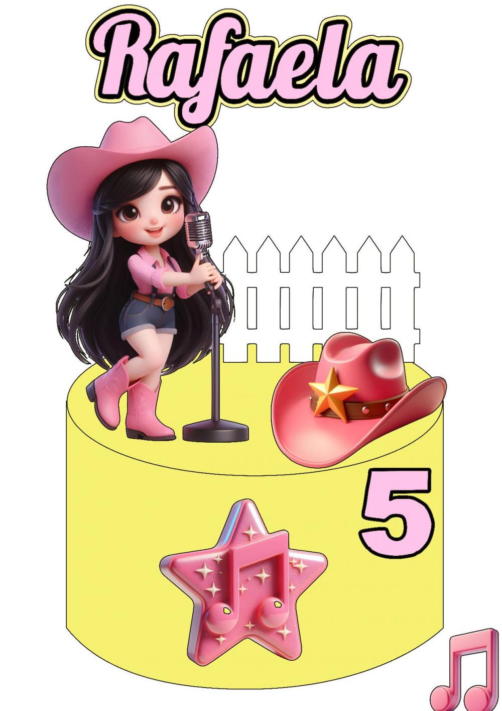 Arquivo de corte topo de bolo Ana Castela