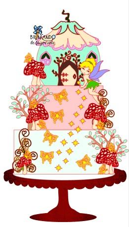 Arquivo de corte topo de bolo Fada