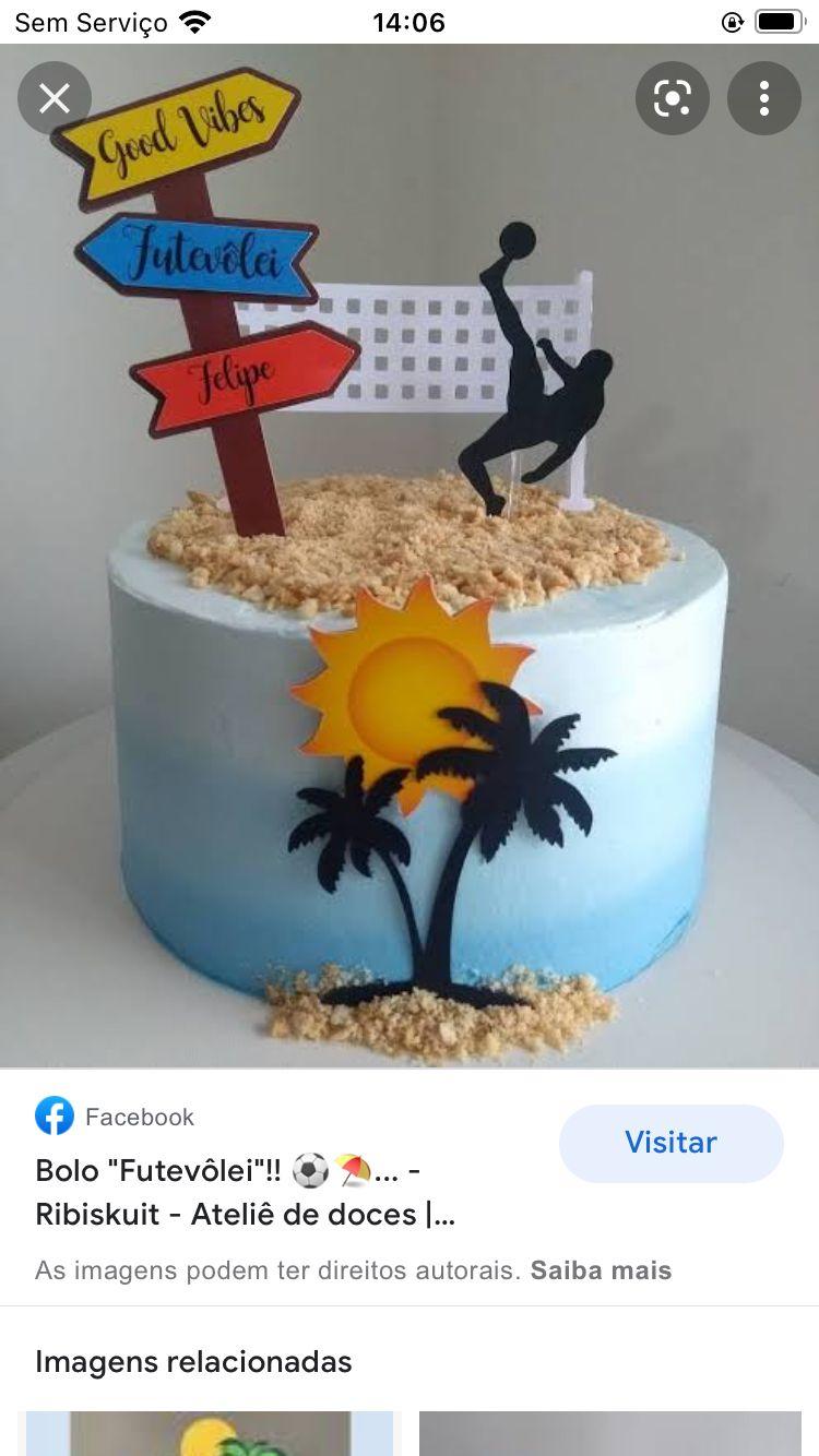 Arquivo de corte Topo de Bolo de Bolo Futvolei