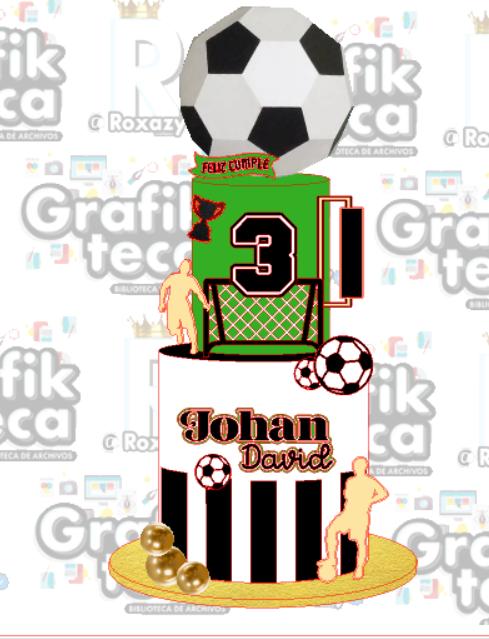 Arquivo de corte topo de bolo Futebol