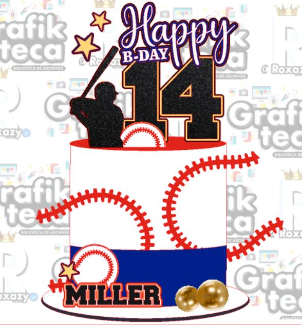 Arquivo de corte topo de bolo Baseball