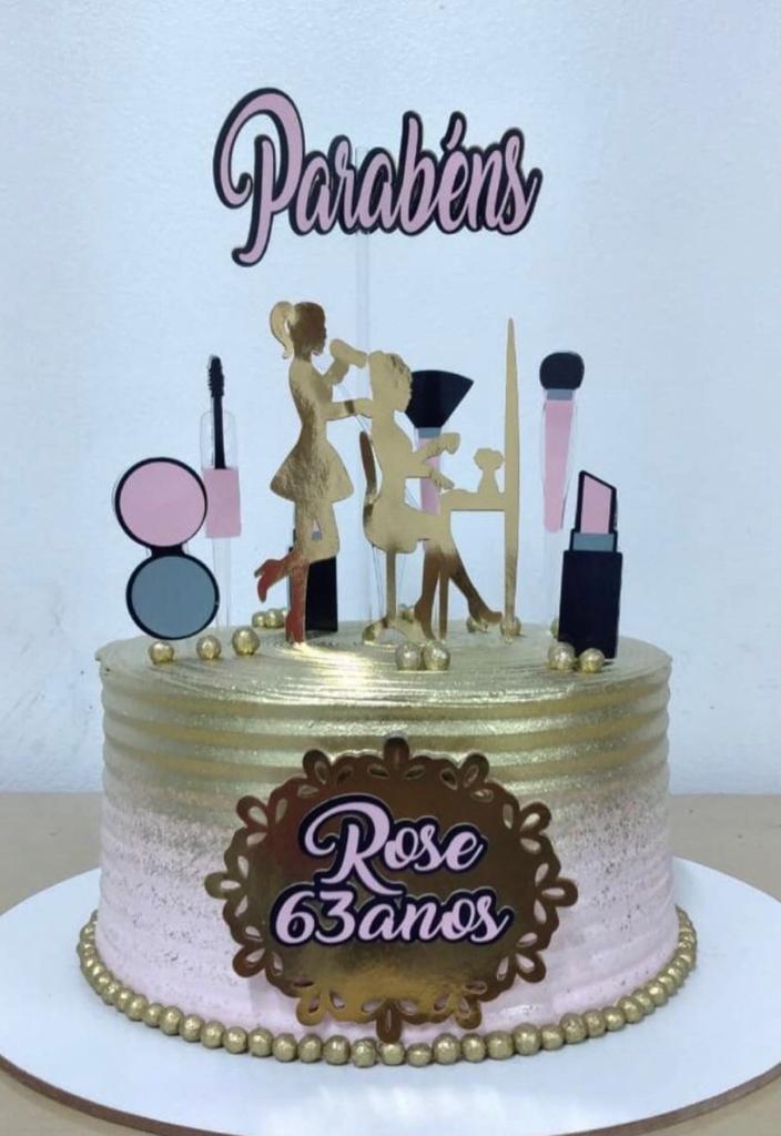 Topo de Bolo Cabeleireira