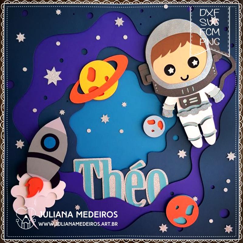 Arquivo de corte topo de bolo Astronauta