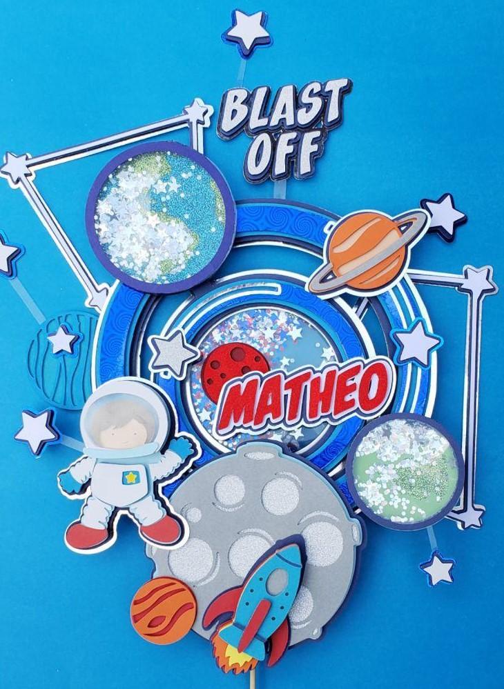 Arquivo de corte topo de bolo Astronauta