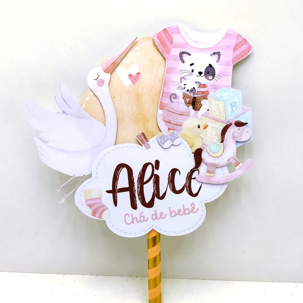 Arquivo de corte topo de bolo Chá de Bebe