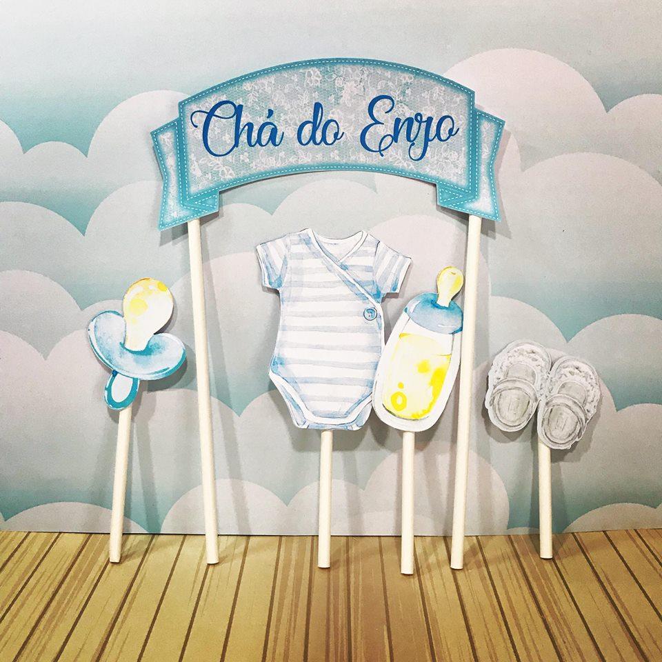 Arquivo de corte topo de bolo Chá de Bebe