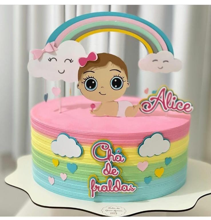 Arquivo de corte topo de bolo Chá de Bebe