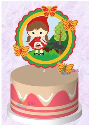 Arquivo de corte topo de bolo Chapeuzinho Vermelho