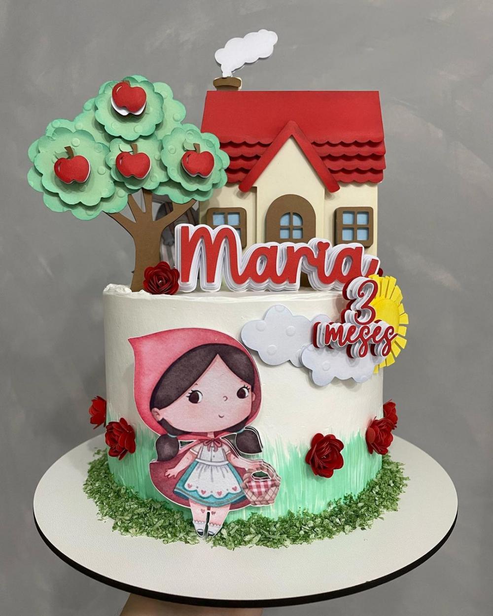 Arquivo de corte topo de bolo Chapeuzinho Vermelho